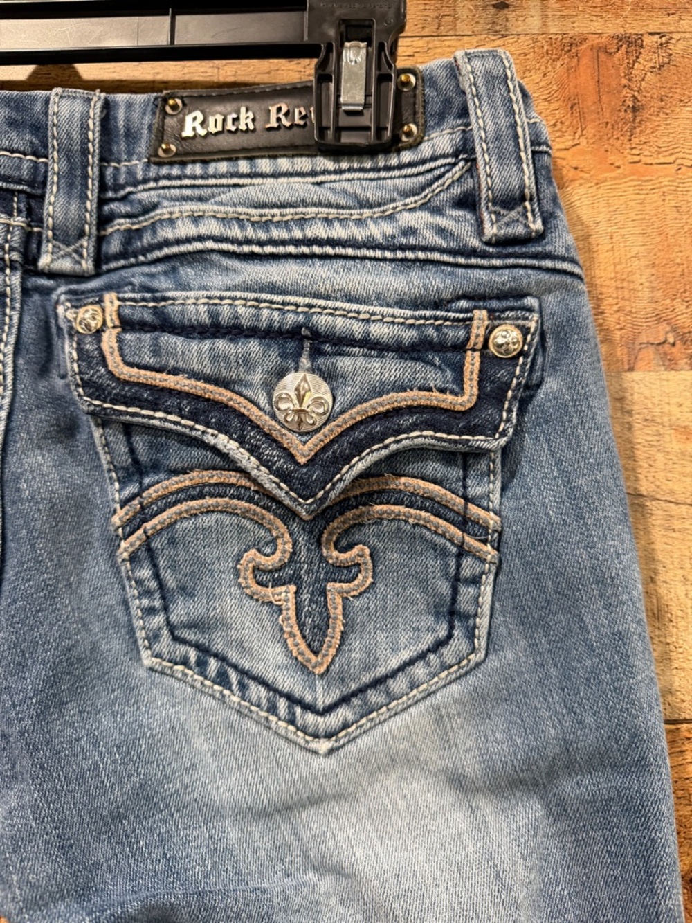 Rock Revival Anja Women's Light Wash Bootcut Jeans - Blue Size 28 Long